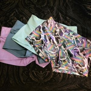 Lot of 4 Wodbottom Athletic Shorts, Women's Workout, Yoga, Stay Put Shorts 2.5"